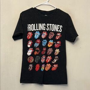 The Rolling Stones 25 Tongues short sleeve mineral washed tee  Size M EUC